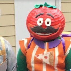 Child Tomato Head Costume - Fortnite- Homemade KIDS size XL